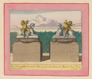 Zwei Sphinxen in den Gärten von Versailles