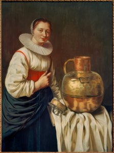 Egy nő rézfazékkal alkotó: Willem Van Odekercken