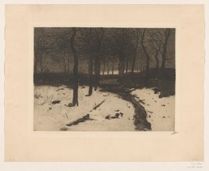 Erdei ösvény Ewijkshoeve-ben alkotó: Willem Witsen (signed by artist)