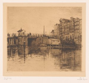 Kilátás a Kraansluisra Amszterdamban alkotó: Willem Witsen (signed by artist)