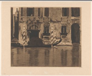 Libegő építéssel a velencei Grand Canalban alkotó: Willem Witsen (signed by artist)
