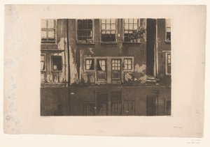 Házak az Oudezijds Achterburgwalon Amszterdamban alkotó: Willem Witsen (signed by artist)