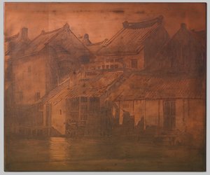 Batavia. házak a kali zárt sorban alkotó: Willem Arnoldus Witsen