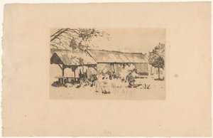 Melléképület a természetben Java-n alkotó: Willem Arnoldus Witsen