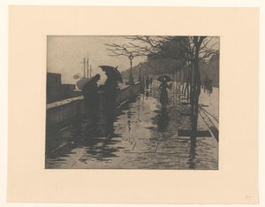 Kilátás a Victoria Embankmentre Londonban alkotó: Willem Arnoldus Witsen