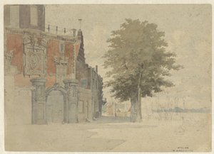 A Groothoofdspoort Dordrechtben alkotó: Willem de Haas Hemken