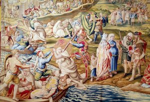 Tunisz meghódítása V. Károly császár által: a spanyol csapatok nők ellen elkövetett erőszak 1535-ben (szőnyeg)