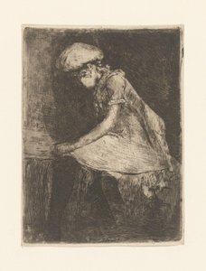 Olvasó lány (en profil) (eredeti cím) alkotó: Willem de Zwart (signed by artist)