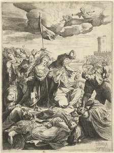 A hunok által ostromlott Szent Orsolya alkotó: Willem van Haecht (II)