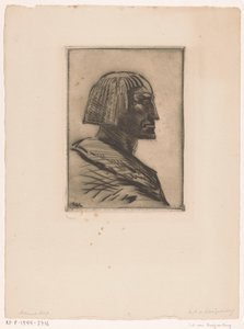 Egy egyiptomi férfi portréja Az egyiptomi (eredeti cím) alkotó: Willem van Konijnenburg (signed by artist)