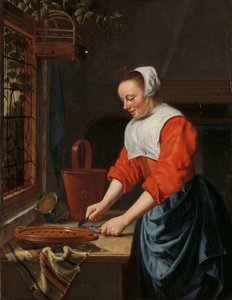 A szolgálólány alkotó: Willem van Odekercken (attributed to)