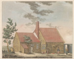 Péter cár háza Zaandamban, 1697 La maisonette habitée par le Czar peirre le grand à Zaandam (...) - A házikó, amelyben Peeter de Groote cár lakott Zaandamban 1697-ben / abban a pillanatban mutatták be, amikor a cár elkísérte magát K. alkotó: Willem van Senus (possibly)
