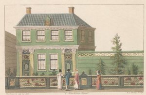 Épület a keleti oldalon 219 Zaandamban, 1824 Kép egy észak-hollandi házról Zaandamban / Representation d