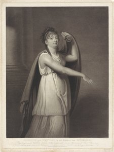 Johanna Cornelia Ziesenis-Wattier portréja Ziesenis b. Wattier, Epicharis karakterében (cím a tárgyon)
