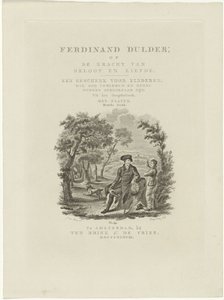 Ülő utazó és egy fiú a tájon Címlap ehhez: J.G. Tobler, Ferdinand Dulder, 1838