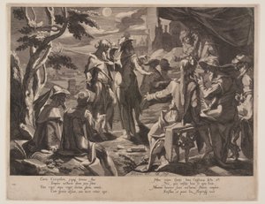 Athéni Areopagita bírák, 8. tábla az Igazságosság trónjai (Thronus Iustitiae) című kötetből. alkotó: Willem van Swanenburgh