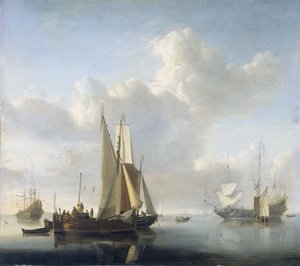 Hajók a part előtt Hajók a partoktól alkotó: Willem van de Velde (II)