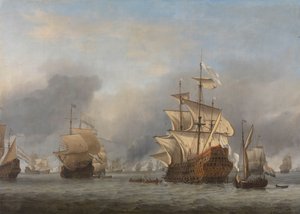 A királyi herceg elfogása A „Royal Prince” angol admirális hajó elfoglalása 1666. június 13-án, a négynapos csata során, 1666. június 11–14.: epizód a második angol-holland háborúból (1665–1667)
