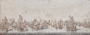 Fehmarn-i csata, 1650 körül (tinta és mosás papíron)