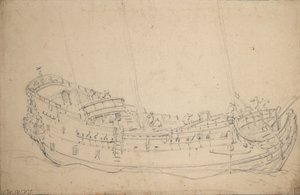 Egy angol ötödrangú portréja, 1675 körül (grafit)