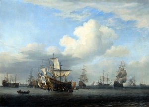 Az elfogott Swiftsure, Seven Oaks, Loyal George és Convertine..., c1666 alkotó: Willem van de Velde the Younger