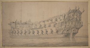 A "York", 1674 körül (grafit, szürke mosás) alkotó: Willem van de the Elder Velde
