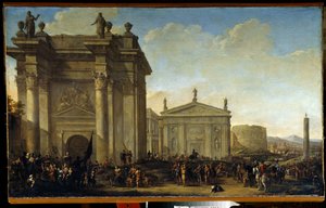 Ein triumphaler Umzug von Willem van de Velde the Younger