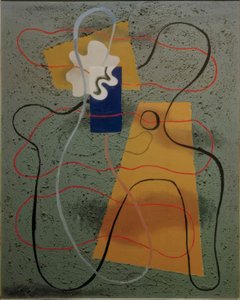 Kék kagyló alakú alkotó: Willi Baumeister