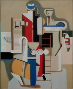 Úszó a létrán alkotó: Willi Baumeister