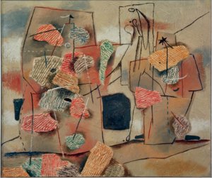 Két figura, fésűs alkotó: Willi Baumeister