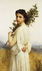 Egy babérágat tartó nimfa, 1900 alkotó: William Adolphe Bouguereau
