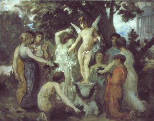 Felajánlás Ámornak (olaj, vászon) alkotó: William Adolphe Bouguereau
