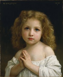 "Imádságba kulcsolt kezű kislány portréja" William-Adolphe Bouguereau (1825-1905) festménye, 1878 National Museum of Western Art, Tokió, Japán alkotó: William-Adolphe Bouguereau