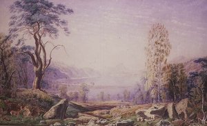 Loch Garry, Invernesshire, 1856 ősz alkotó: Joseph Mallord William Turner