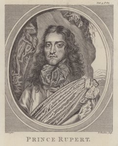 Rupert rajnai herceg, német katona, aki a királypárti oldalon harcolt az angol polgárháborúban (metszet) alkotó: William (after) Dobson