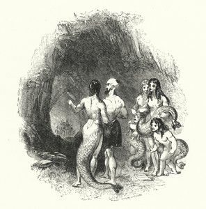 „A föld Abd-Allahja a tenger Abd-Allah házában (metszet) alkotó: William (after) Harvey