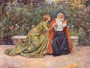 Shakespeare Rómeó és Júlia: felvonás, V. jelenet (színes litográfia)