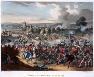 Arthur Wellesley (1769-1852) Lord Wellington belép Salamancába, metszett J. C. Stadler, megjelent 1818 (akvatinta)
