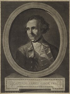 James Cook kapitány portréja (metszet) alkotó: William (after) Hodges
