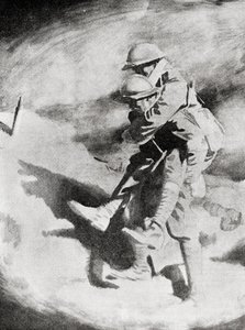Poilu és Tommy Sir William Orpen festménye után. alkotó: William (after) Orpen