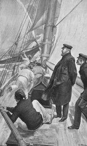 Edward király egy vitorlásbalesetben Cowes-ban