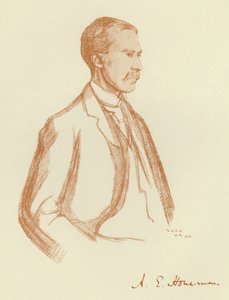 A E Housman, portré (litho) alkotó: William (after) Rothenstein