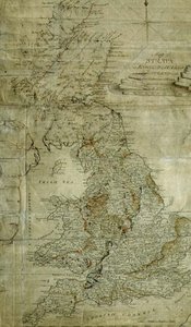 Anglia, Wales és Skócia egy részének rétegtérképe, John Cary metszete, 1802-3 körül (metszet) alkotó: William (after) Smith
