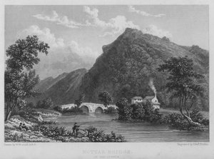 Nottar híd, a Lynheren (metszet) alkotó: William (after) Westall