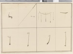 36. oldal Natív fegyverek. Aláírás nélküli, cím nélküli és dátum nélküli alkotó: William (attr. to) Hodges