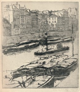 A Grands Augustins rakpart, 1915 alkotó: William A Levy