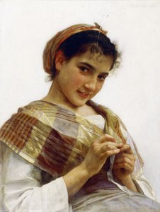 Egy breton lány, 1889 alkotó: William Adolphe Bouguereau