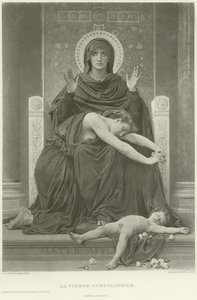 A Vigasztaló Szűz (metszet) alkotó: William Adolphe Bouguereau