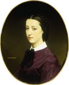 Egy fiatal hölgy portréja alkotó: William Adolphe Bouguereau