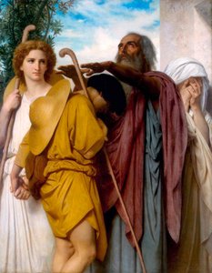 Tóbiás búcsúzik apjától”, 1860. alkotó: William Adolphe Bouguereau